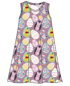 Cupcake Egg Hunt Ladies' Swing Dress