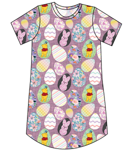 Cupcake Egg Hunt Ladies' T-Shirt Dress