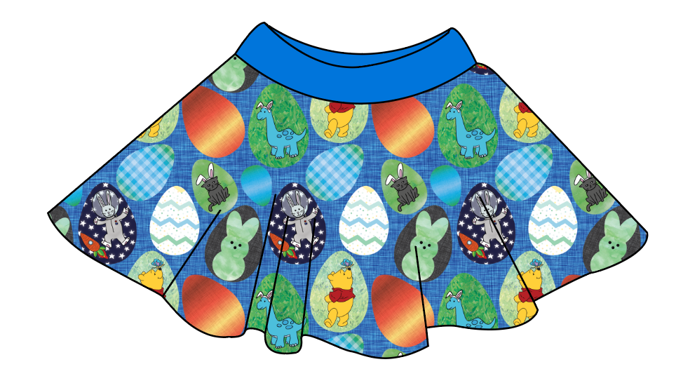 Rad Egg Hunt Circle Skirt