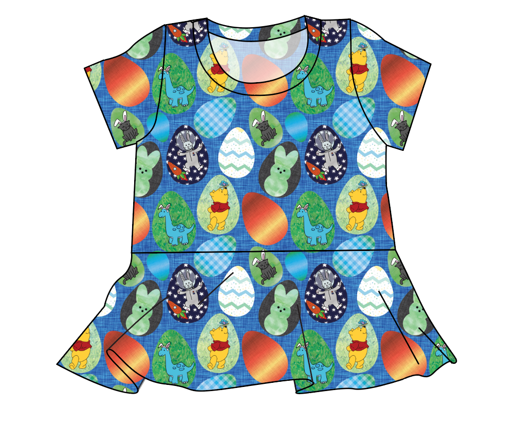 Rad Egg Hunt Ladies' Peplum Top