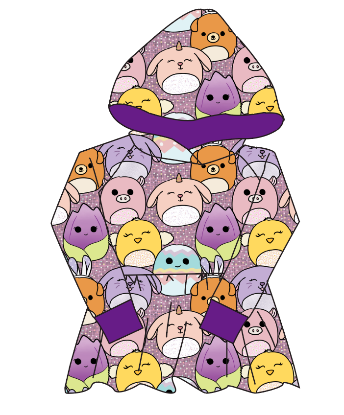 Easter Squish Friends Peplum Hoodie (or Crewneck)