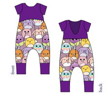 Load image into Gallery viewer, Easter Squish Friends Low Back Romper and Bubble Romper