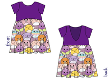 Load image into Gallery viewer, Easter Squish Friends Low Back Dress