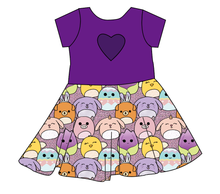 Load image into Gallery viewer, Easter Squish Friends Molly Heart Back Twirly Dress