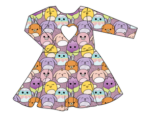 Easter Squish Friends Molly Heart Back Twirly Dress