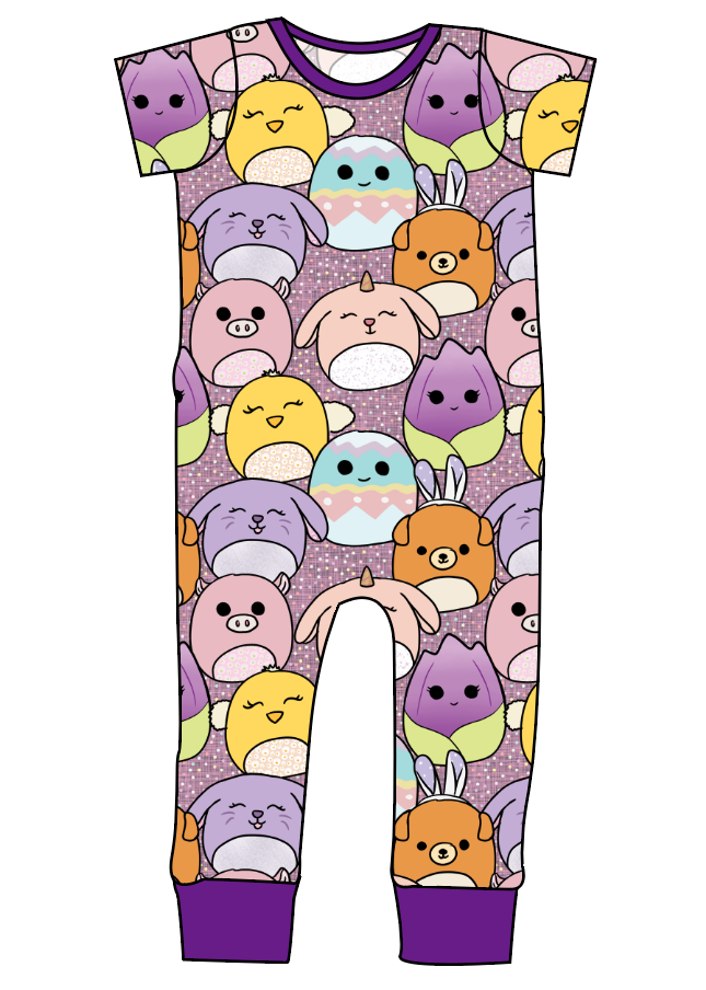 Easter Squish Friends Emmett Pants And Shorts T-Shirt Romper