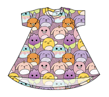 Load image into Gallery viewer, Easter Squish Friends Basic T-Shirt Dress