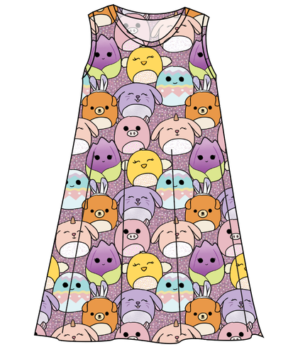 Easter Squish Friends Ladies' Swing Dress