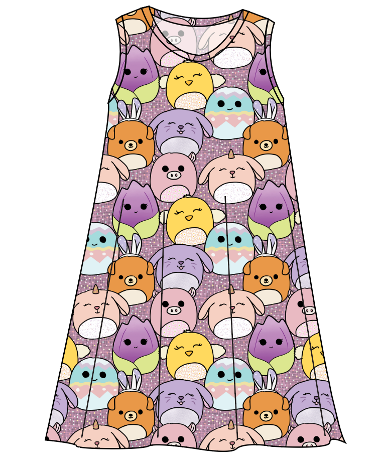 Easter Squish Friends Ladies' Swing Dress