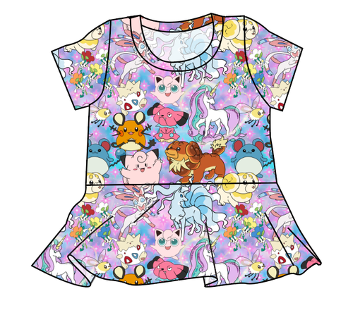 Enchanting Poke Peplum Top