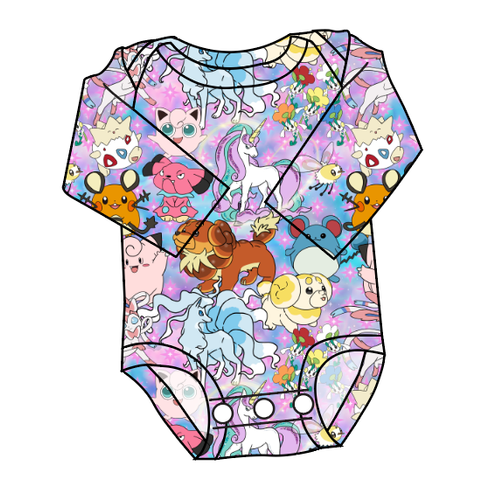 Enchanting Poke Lap Neck Bodysuit