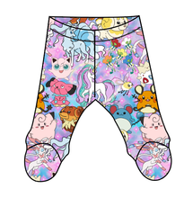 Load image into Gallery viewer, Enchanting Poke Newborn Footed Pants