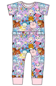 Enchanting Poke Bennett Pants and Shorts Length T-Shirt Romper