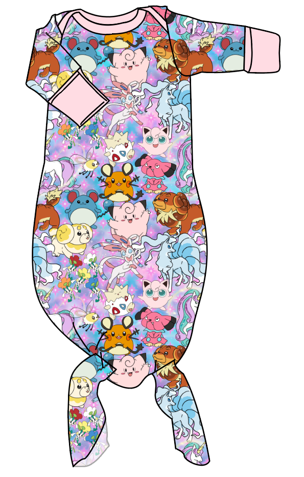 Enchanting Poke Newborn Knotted Gown