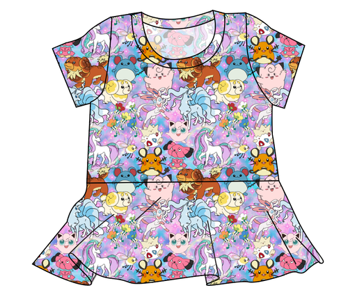 Enchanting Poke Ladies' Peplum Top