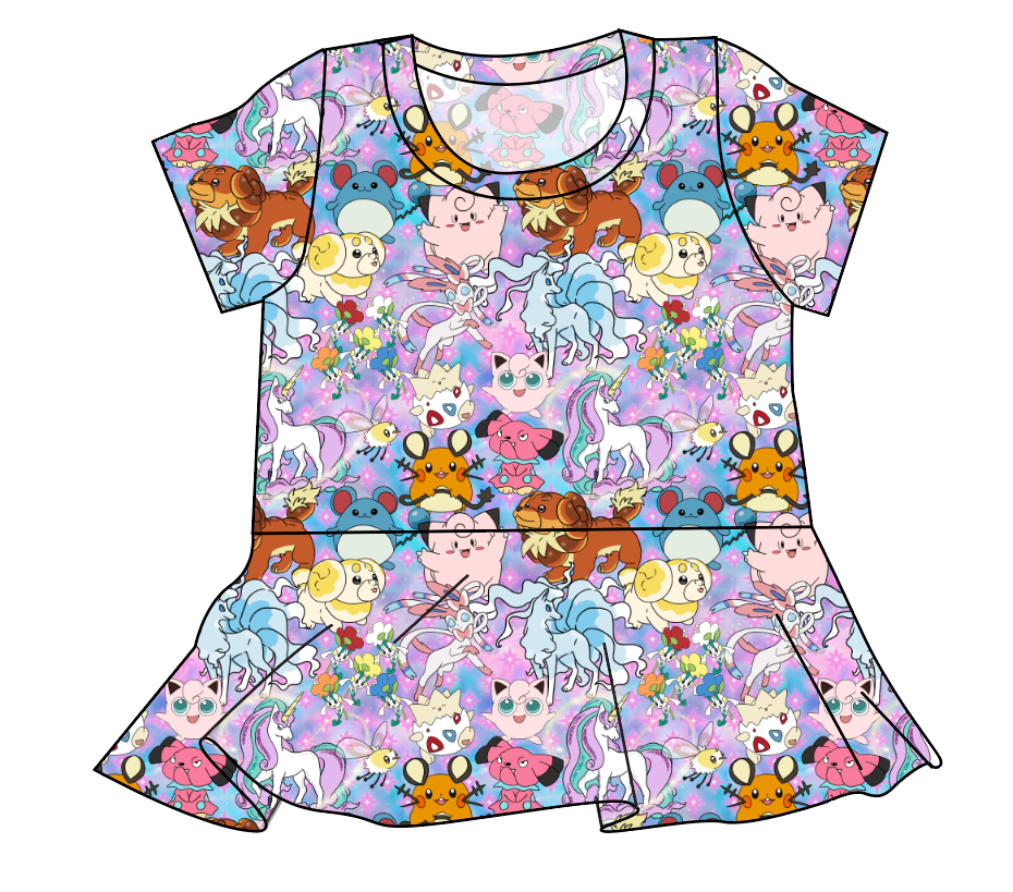 Enchanting Poke Ladies' Peplum Top