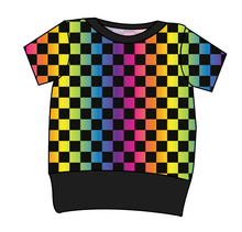 Load image into Gallery viewer, Rainbow Check Grow With Me Tee