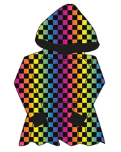 Load image into Gallery viewer, Rainbow Check Peplum Hoodie (or Crewneck)
