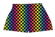 Load image into Gallery viewer, Rainbow Check Ladies' Lounge Shorts