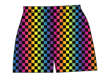 Load image into Gallery viewer, Rainbow Check Ladies' Lounge Shorts