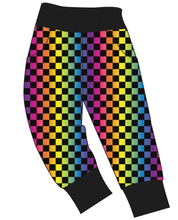 Load image into Gallery viewer, Rainbow Check Ladies' Joggers and Jogger Shorts