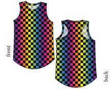 Load image into Gallery viewer, Rainbow Check Ladies' Summer Tank
