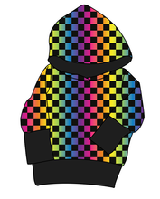 Load image into Gallery viewer, Rainbow Check Grow With Me Hoodie (or Crewneck)