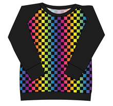 Load image into Gallery viewer, Rainbow Check Ladies' Classic Crewneck