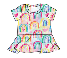 Load image into Gallery viewer, Over The Rainbow Peplum Top