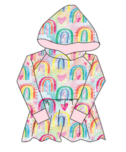 Load image into Gallery viewer, Over The Rainbow Peplum Hoodie (or Crewneck)