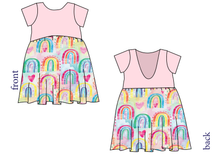 Load image into Gallery viewer, Over The Rainbow Low Back Dress