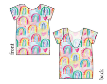 Load image into Gallery viewer, Over The Rainbow Low Back Ballerina Tee