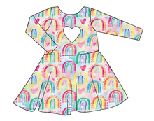 Load image into Gallery viewer, Over The Rainbow Molly Heart Back Twirly Dress