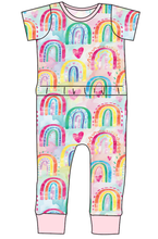 Load image into Gallery viewer, Over The Rainbow Bennett Pants and Shorts Length T-Shirt Romper