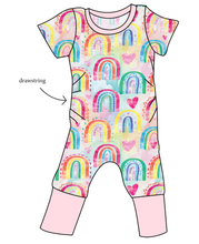 Load image into Gallery viewer, Over The Rainbow Grow With Me Pants And Shorts Romper
