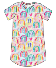 Load image into Gallery viewer, Over The Rainbow Ladies' T-Shirt Dress