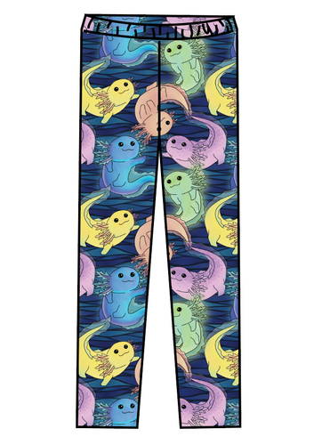 Axolotl Swim Swim Leggings