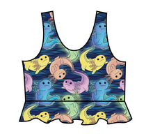 Load image into Gallery viewer, Axolotl Swim Peplum Swim Top