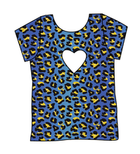 Load image into Gallery viewer, Celebration Cheetah Cambria Heart Back Tee