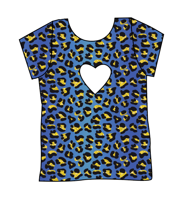 Celebration Cheetah Cambria Heart Back Tee