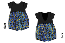 Load image into Gallery viewer, Celebration Cheetah Low Back Romper and Bubble Romper