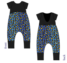 Load image into Gallery viewer, Celebration Cheetah Low Back Romper and Bubble Romper