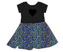 Load image into Gallery viewer, Celebration Cheetah Molly Heart Back Twirly Dress