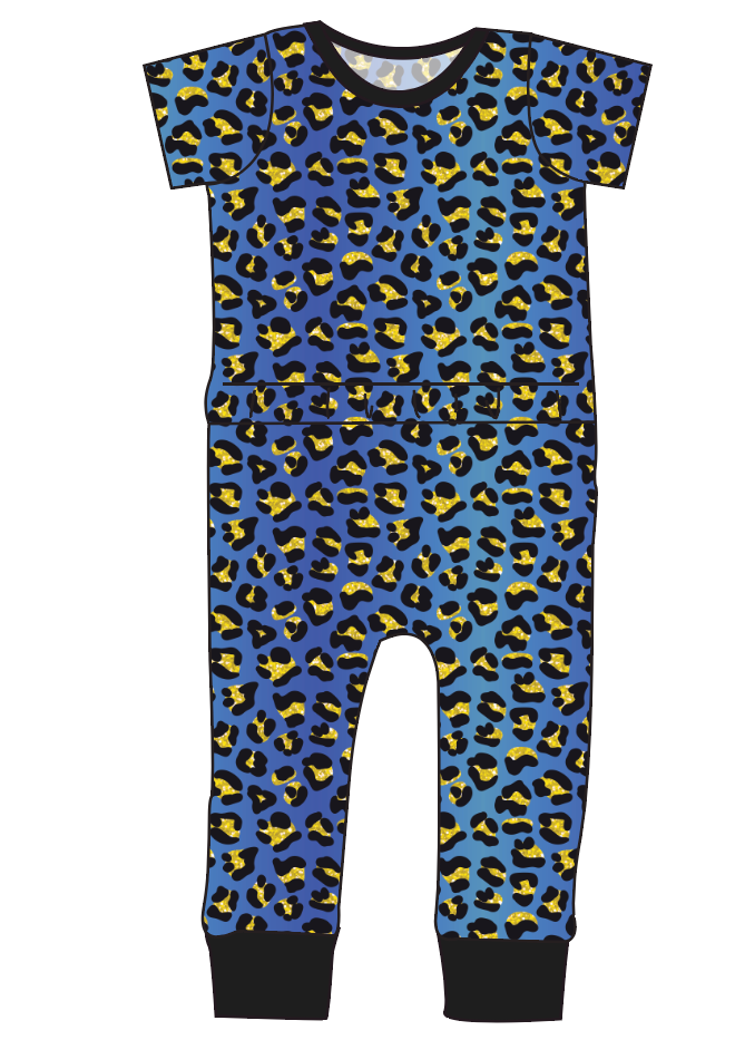 Celebration Cheetah Bennett Pants and Shorts Length T-Shirt Romper