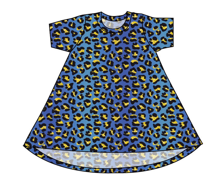 Celebration Cheetah Basic T-Shirt Dress