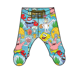 Bikini Bottom Newborn Footed Pants