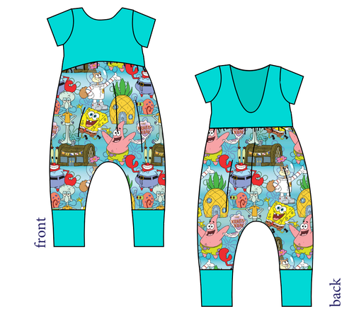 Bikini Bottom Low Back Romper and Bubble Romper