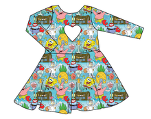 Load image into Gallery viewer, Bikini Bottom Molly Heart Back Twirly Dress