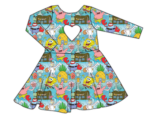 Bikini Bottom Molly Heart Back Twirly Dress