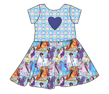 Load image into Gallery viewer, Unicorn Riders Molly Heart Back Twirly Dress